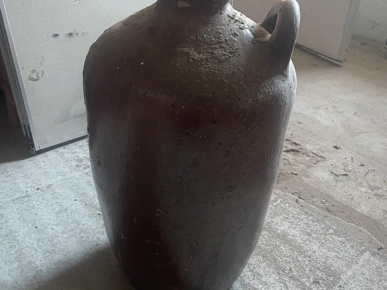 Billede 1 - Stor lerkrukke/ vase/flaske 