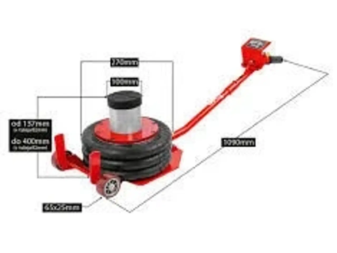 Billede 3 - Luft donkraft 3T  bælge 270mm med kort/lang håndtag