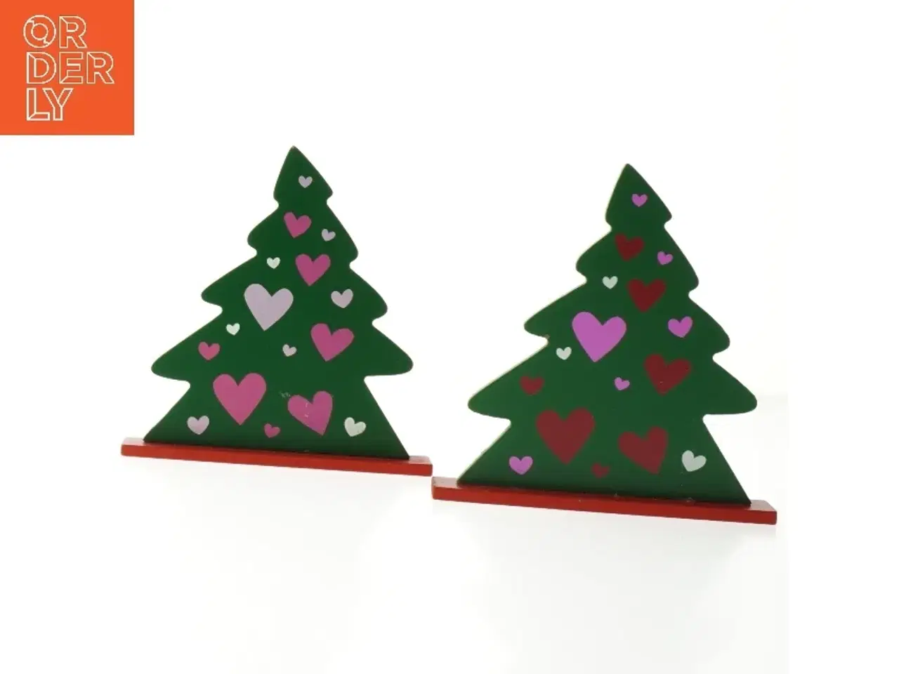 Billede 1 - Dekorative juletræer i træ (str. 16 x 15 cm)