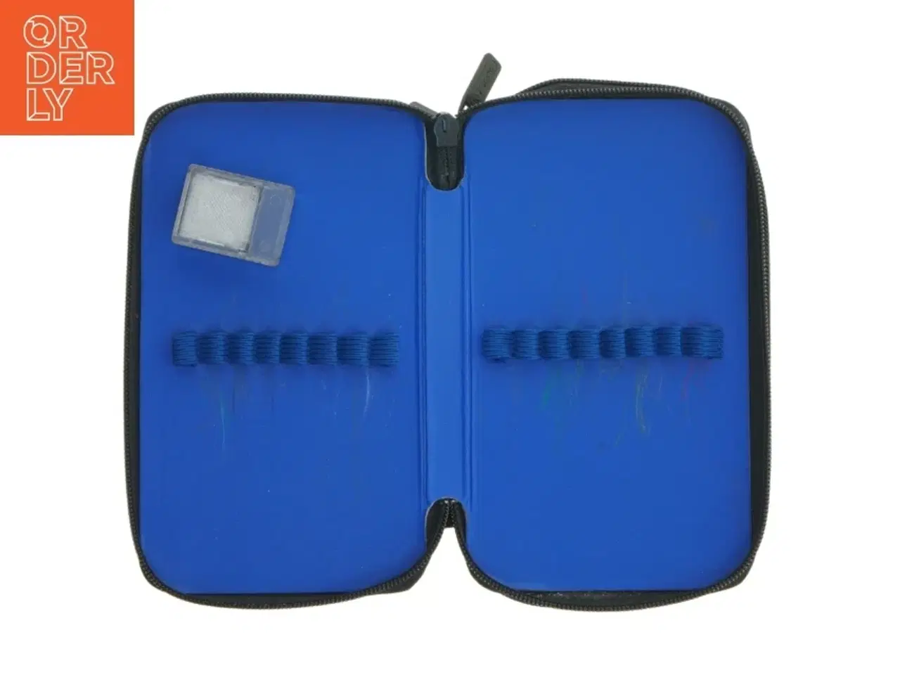 Billede 5 - Blå penalhus med saks og blyant (str. 20x12,5 cm)