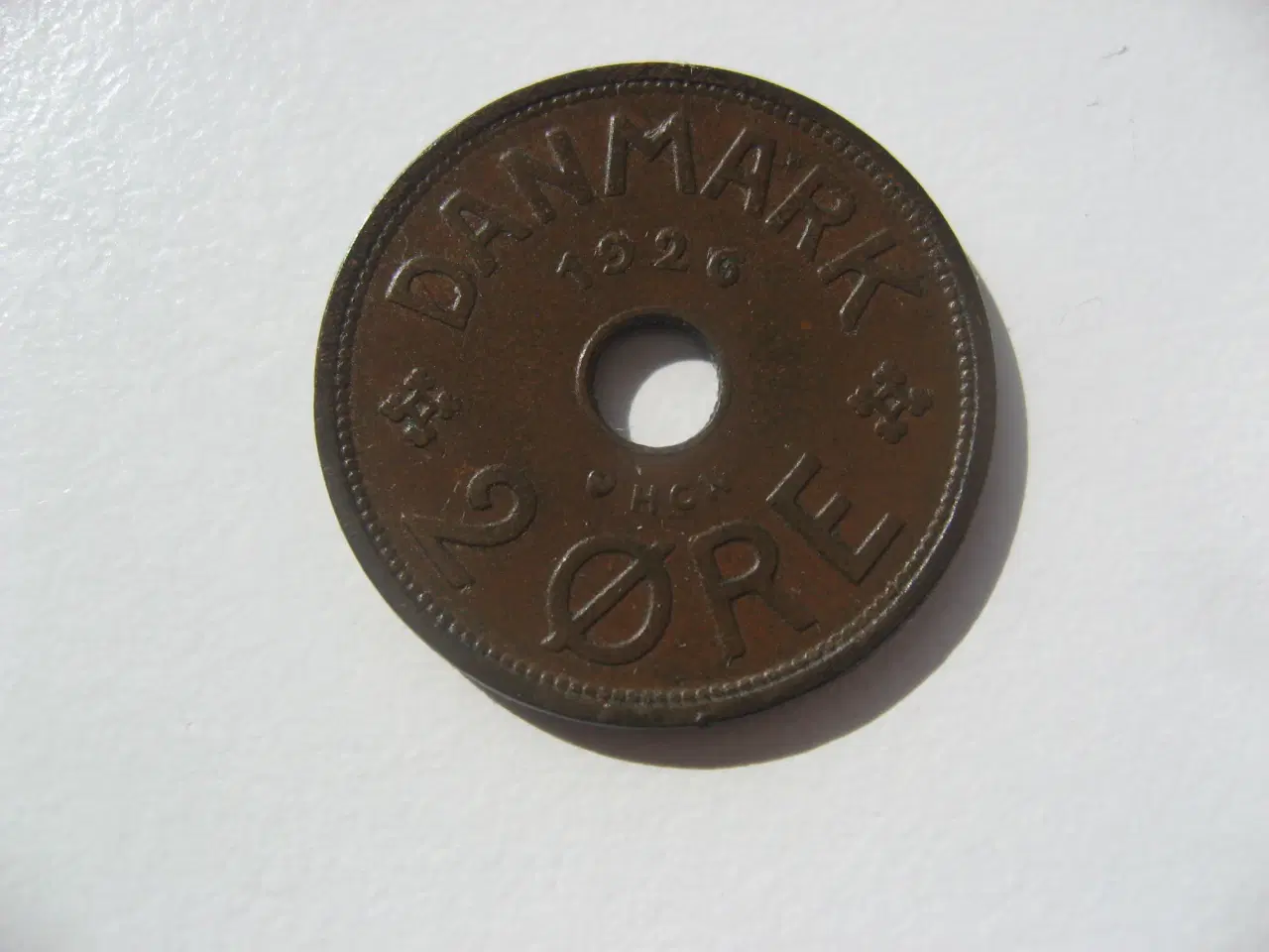 Billede 1 - Flot kobber 2 øre 1926HCN, den svære