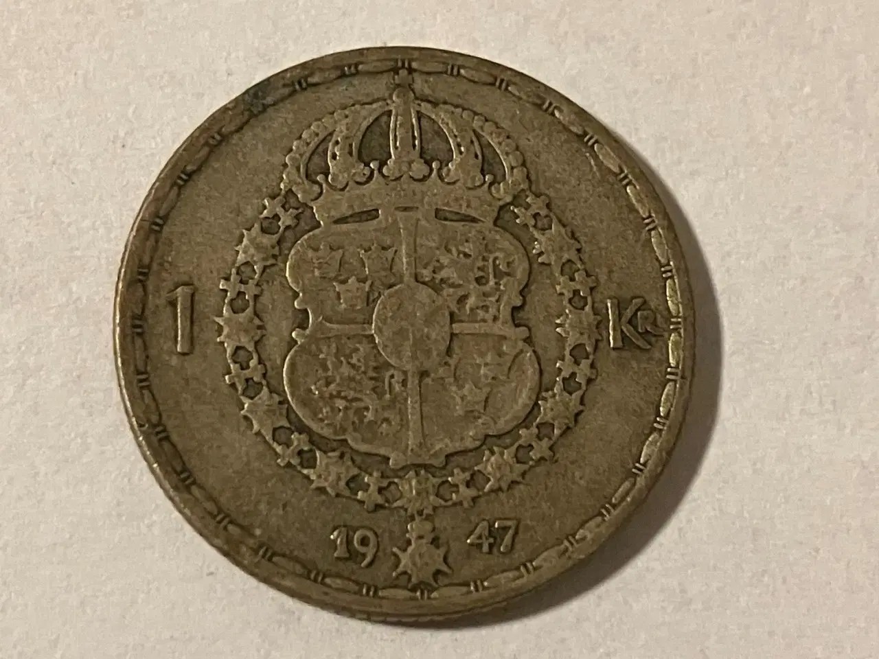 Billede 1 - 1 Krona 1947 Sweden - Silver