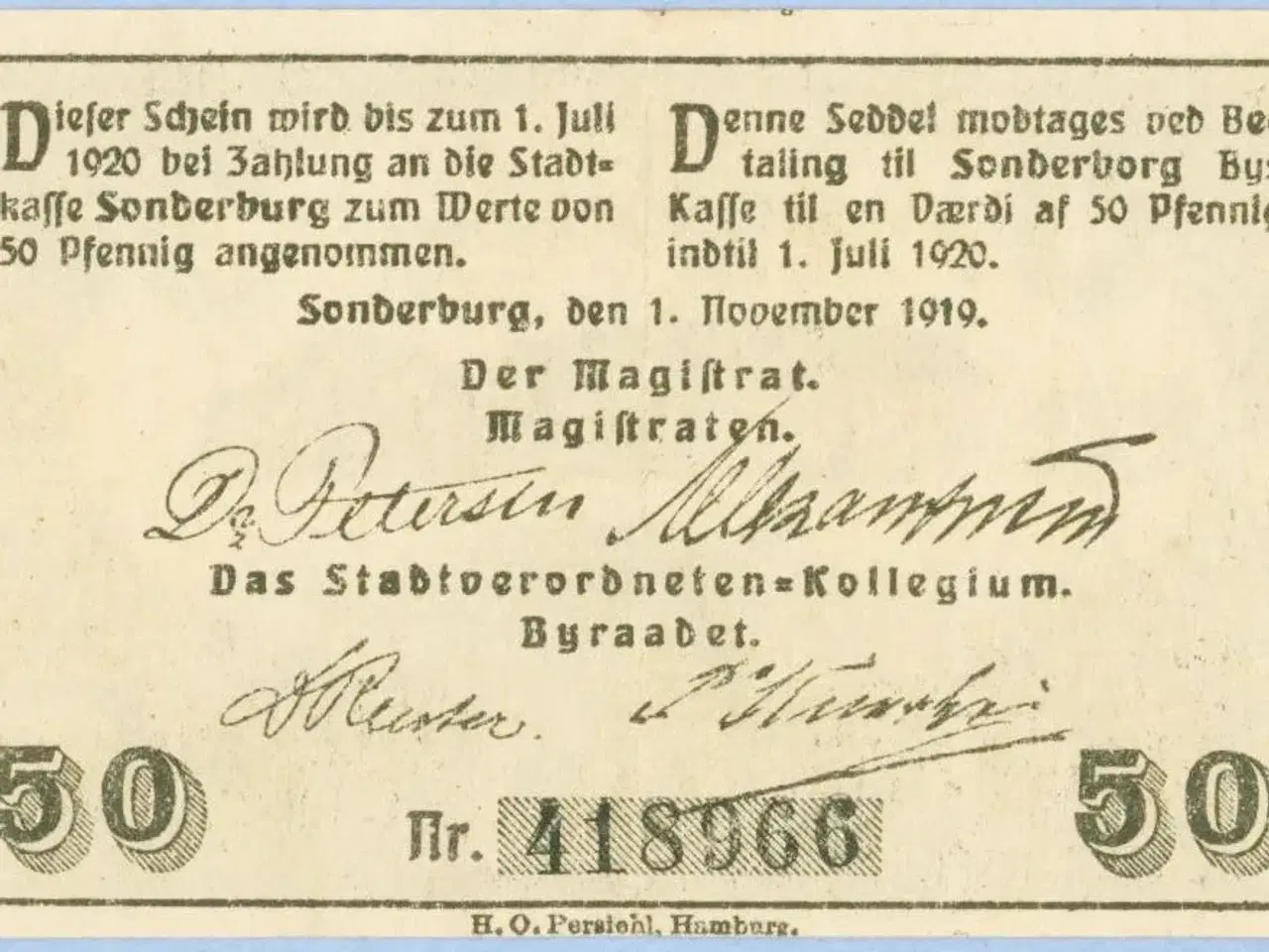 Billede 3 - Sønderborg. Nødpengesedler, 1919