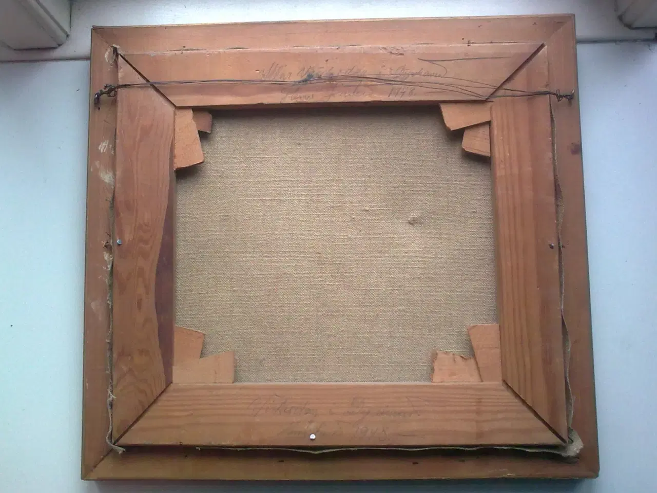 Billede 2 - Vinter maleri med sne 1948 eller 