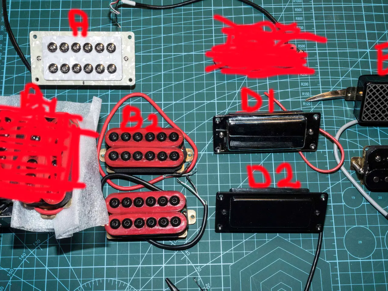 Billede 1 - Guitar pickups - Humbuckers og twin rails.