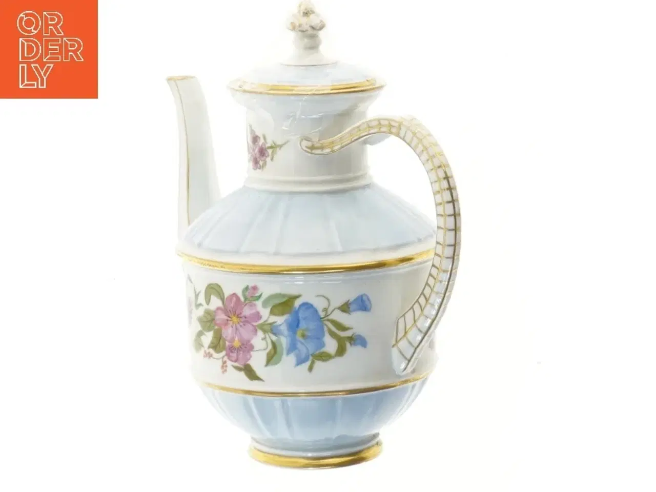 Billede 4 - Porcelæn kande med blomsterdesign fra B&G (str. 20x23 cm)