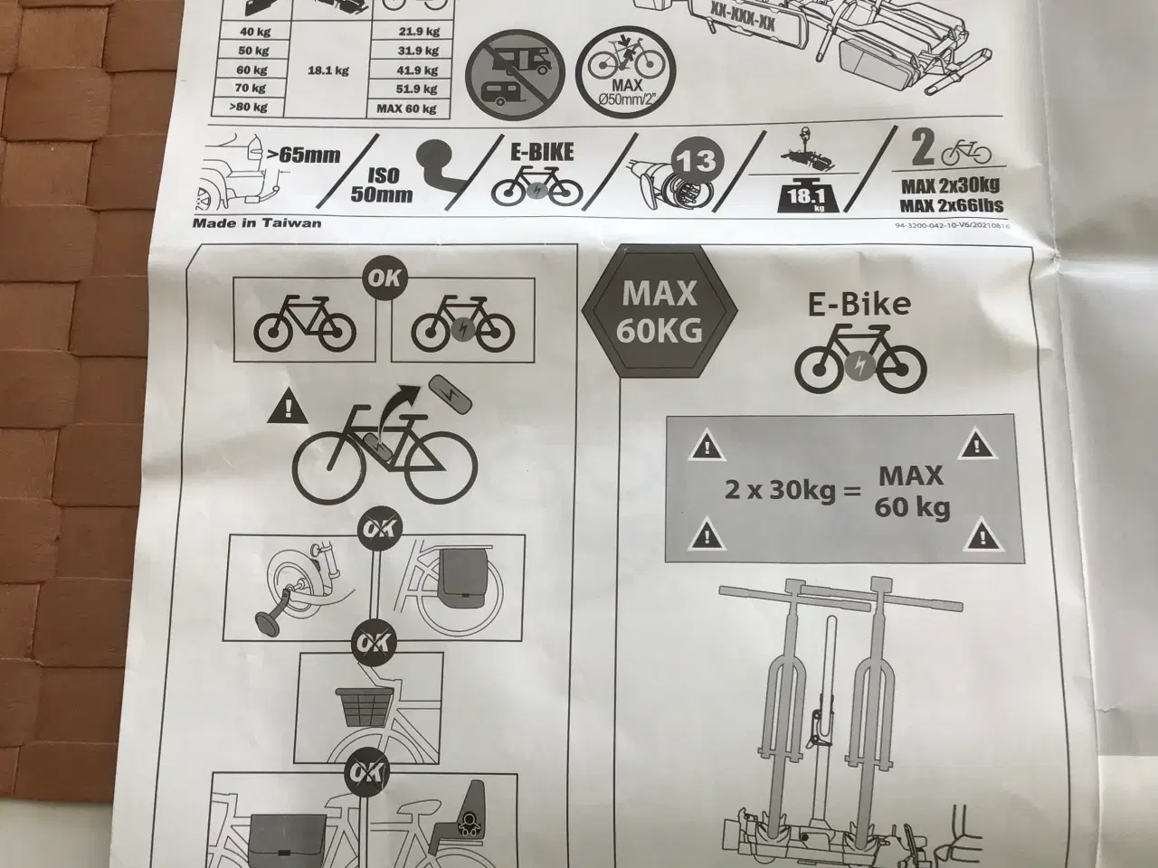 Billede 5 -  Cykelholder til 2 elcykler