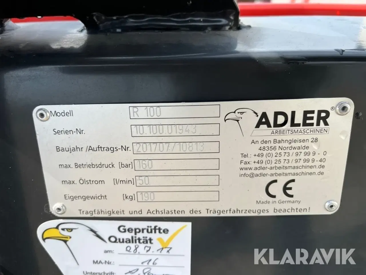 Billede 5 - Fejemaskine Adler R100