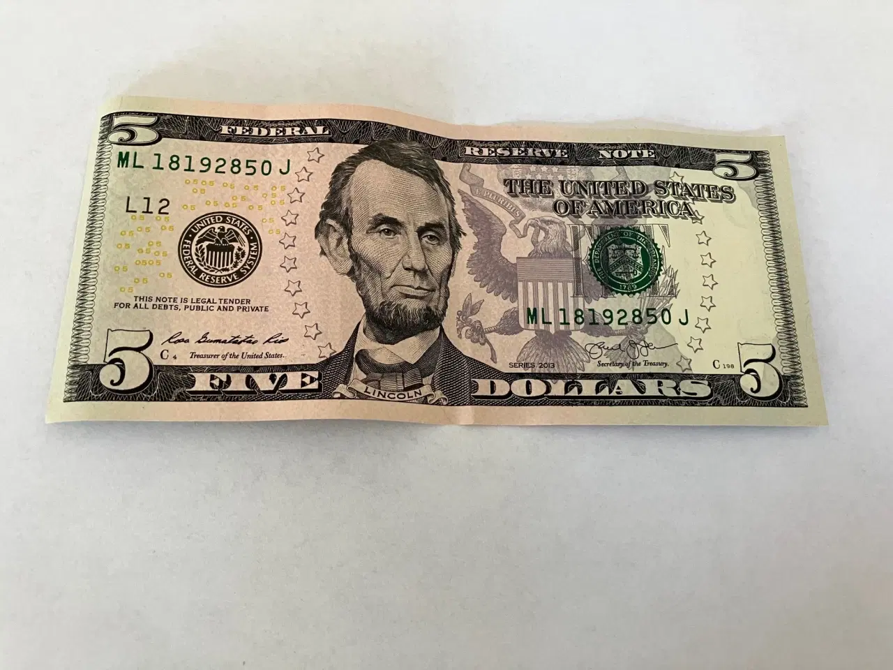 Billede 1 - Five Dollars USA 2013
