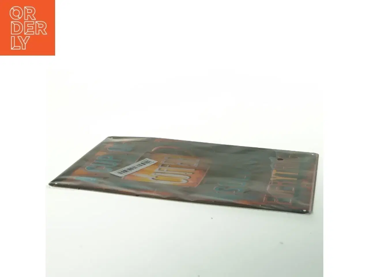 Billede 2 - Retro skilt med kaffekoptekst (str. 30x20 cm)