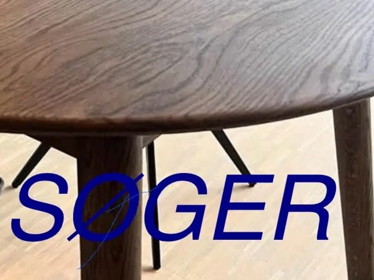 Billede 1 - Spisebord i røget eg