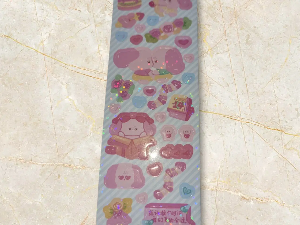 Billede 1 - Pink Paws-klistermærker med lyserød hund og søde d