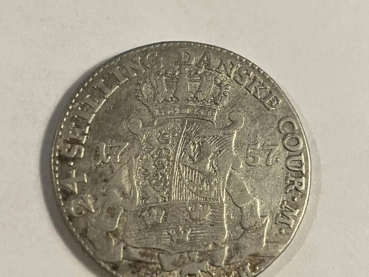 Billede 1 - 24 skilling 1757 Denmark