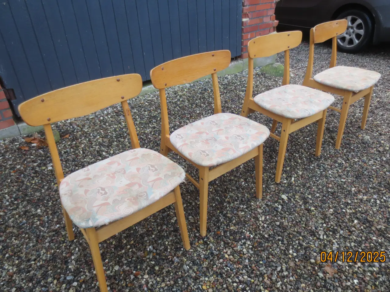 Billede 2 - 4 stk Findahl Spisestuestole med stof