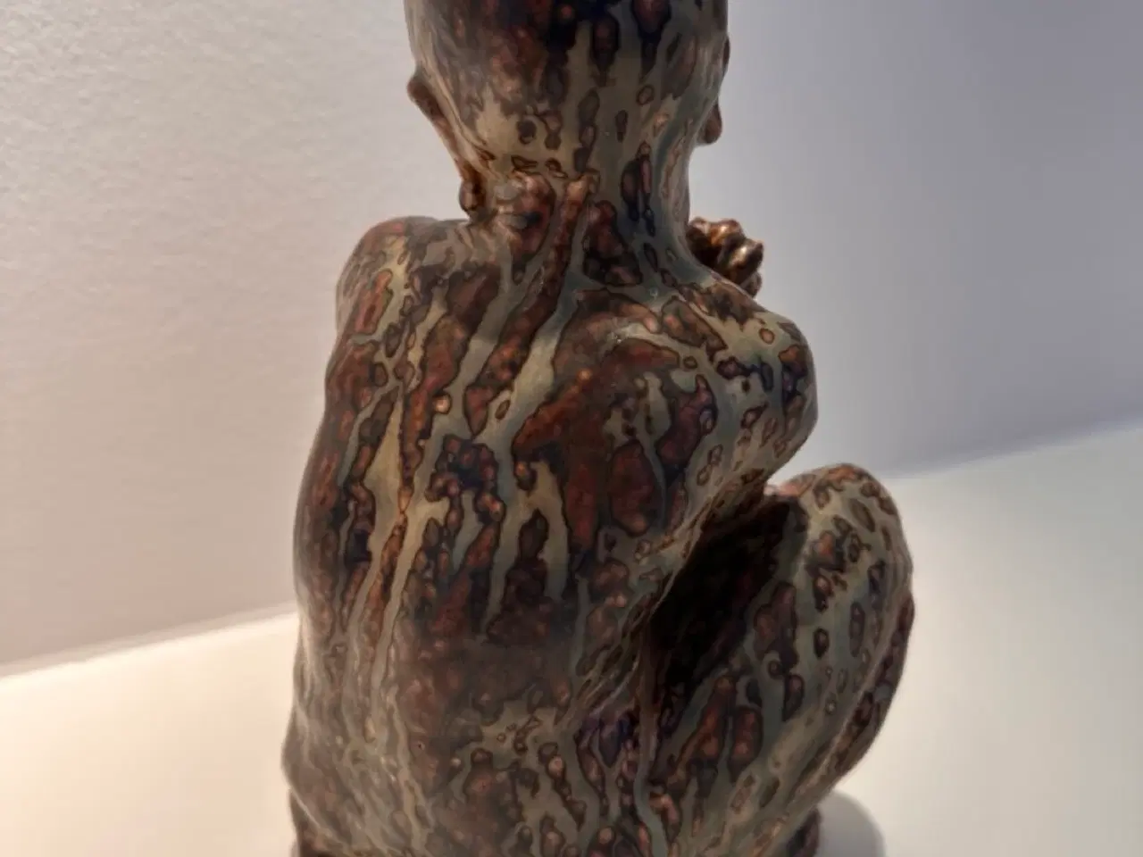 Billede 3 - Knud Kyhn for Royal Copenhagen: Faun med kat