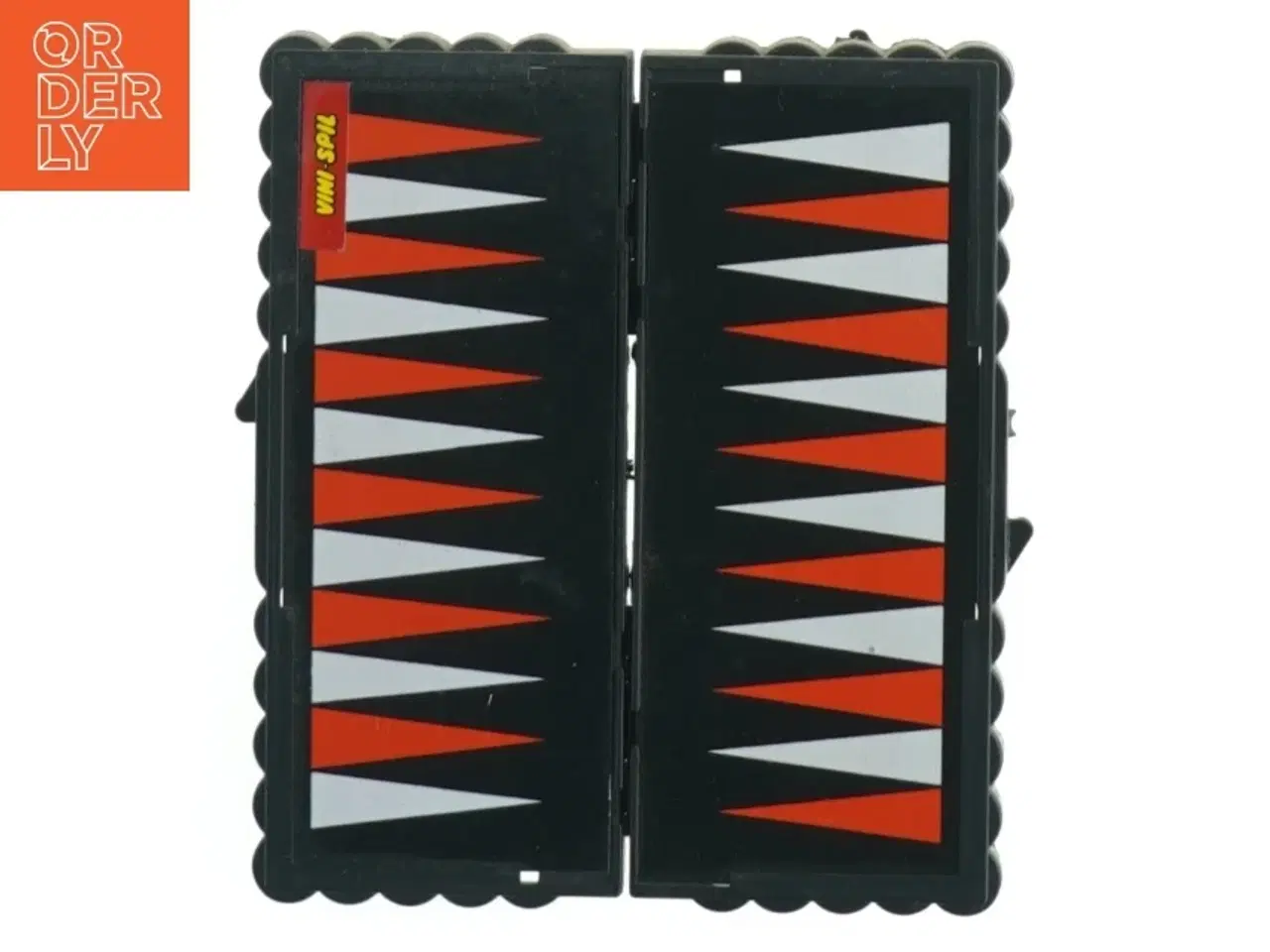 Billede 1 - Mini-backgammonspil med foldebræt fra Vini-game (str. 12x12 cm)