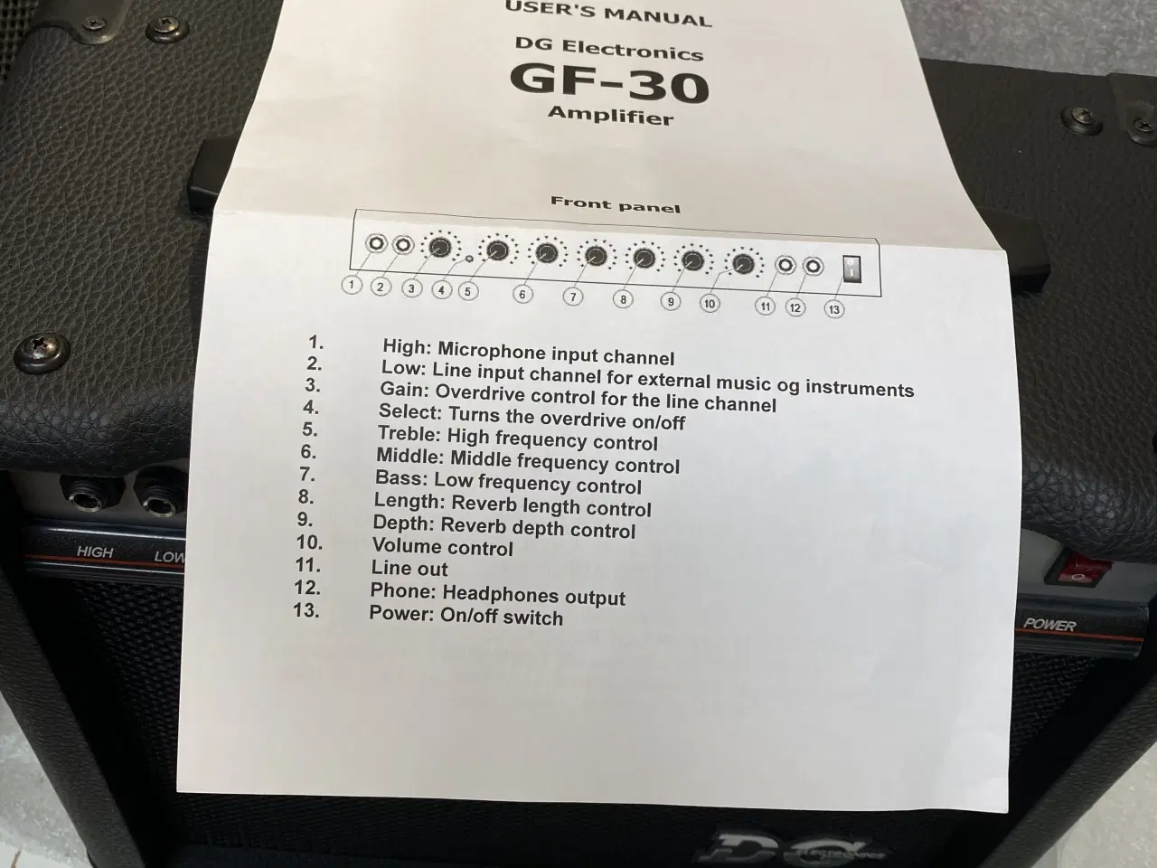 Billede 5 - DC Electronics GF-30 guitarforstærker – Helt NY!