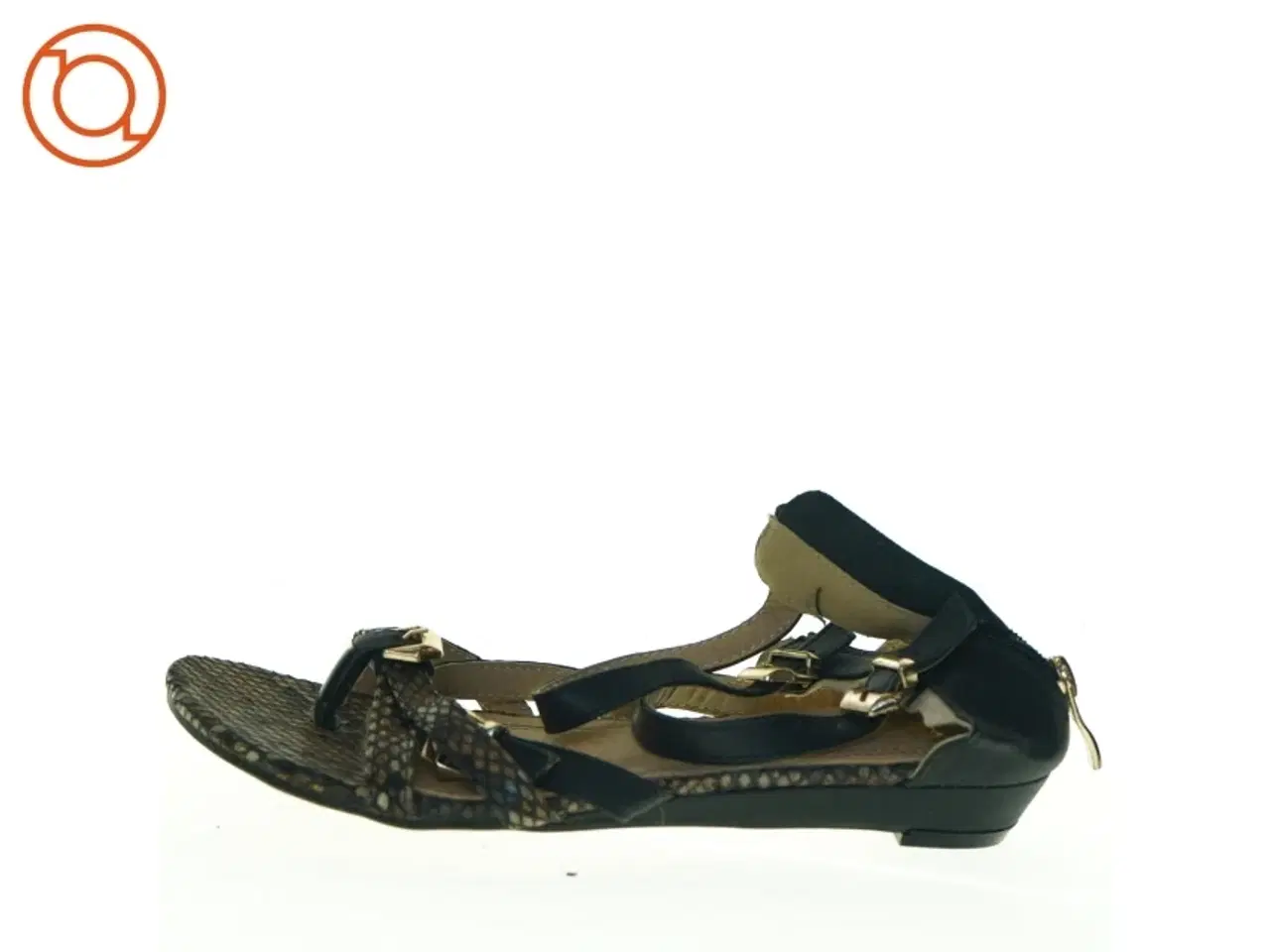 Billede 7 - Sorte sandaler med hæl og lynlås (str. 37)