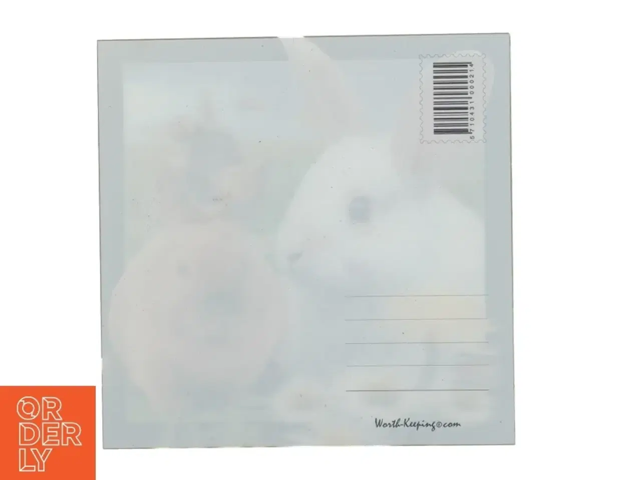Billede 2 - 3D Postkort med kaniner (str. 15x15 cm)