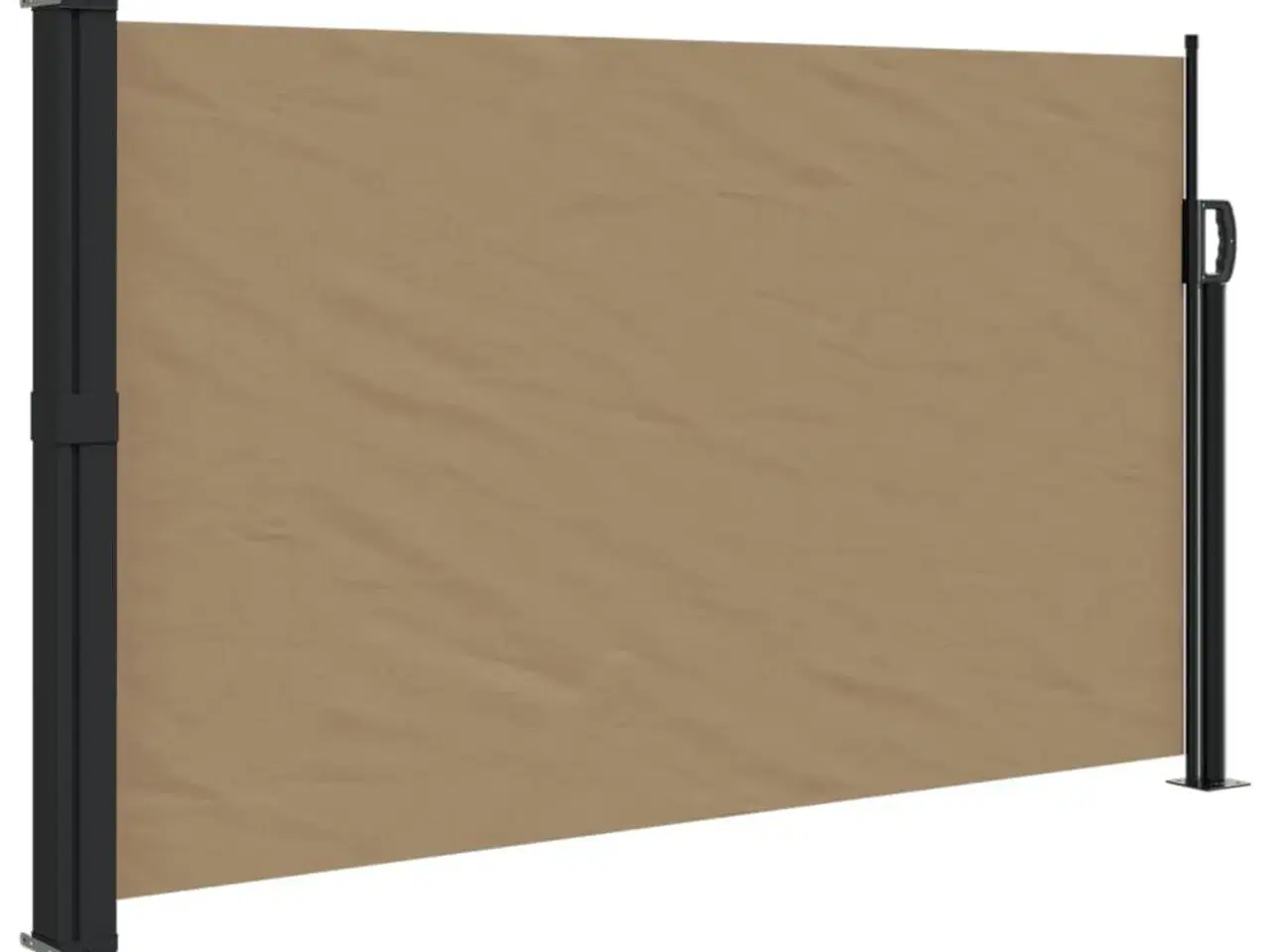 Billede 2 - Sammenrullelig sidemarkise 120x500 cm gråbrun