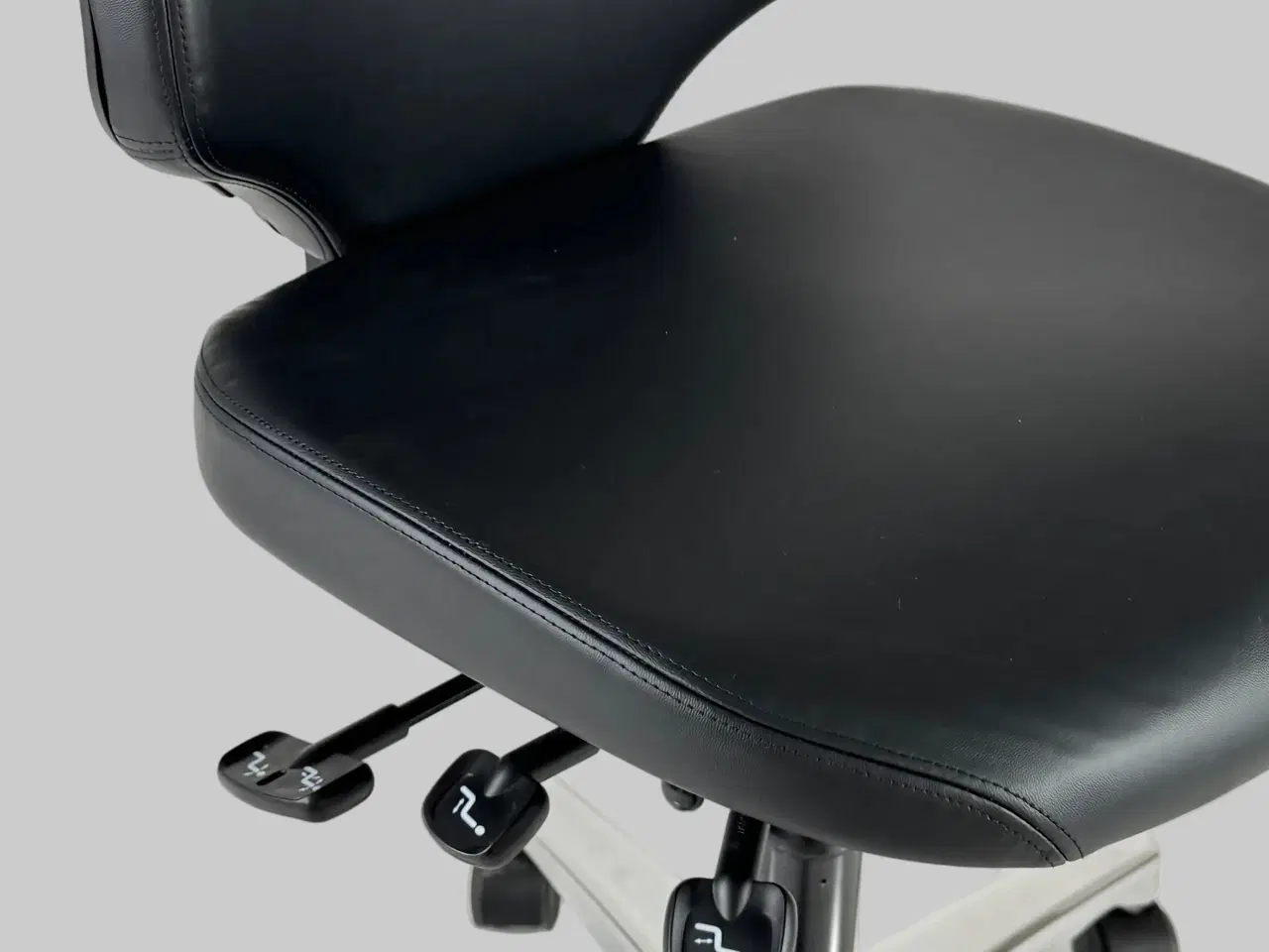 Billede 6 - RH Activ 220 Kontorstol – Sort Læder/Krom Stel