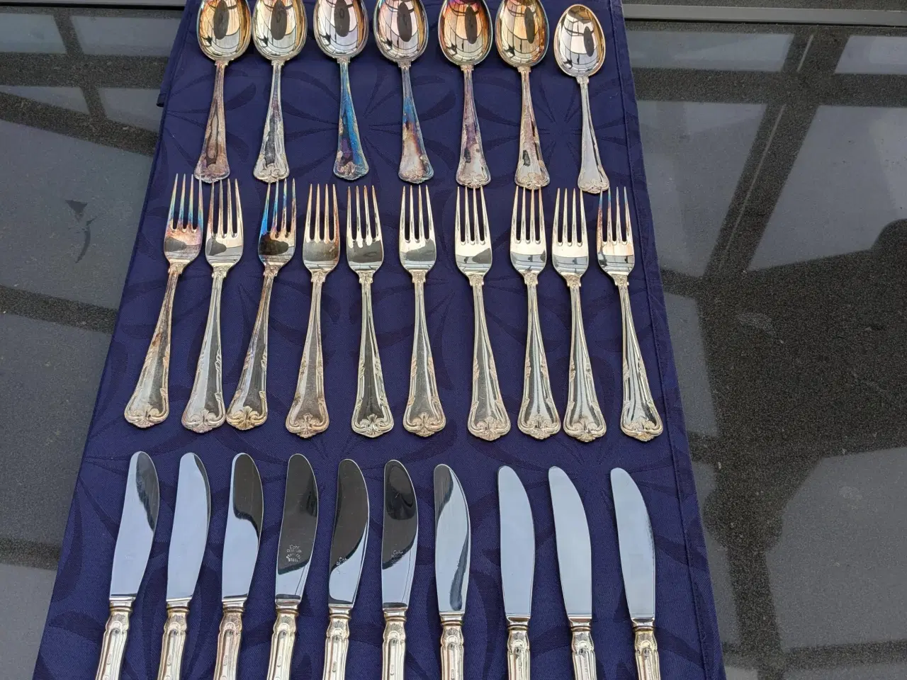 Billede 1 - Herregårds bestik 3 tårnet sølv SOLGT