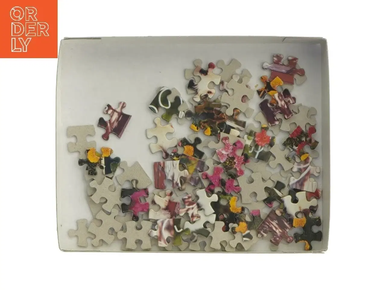 Billede 4 - Brugt puslespil med hunde og blomstermotiv