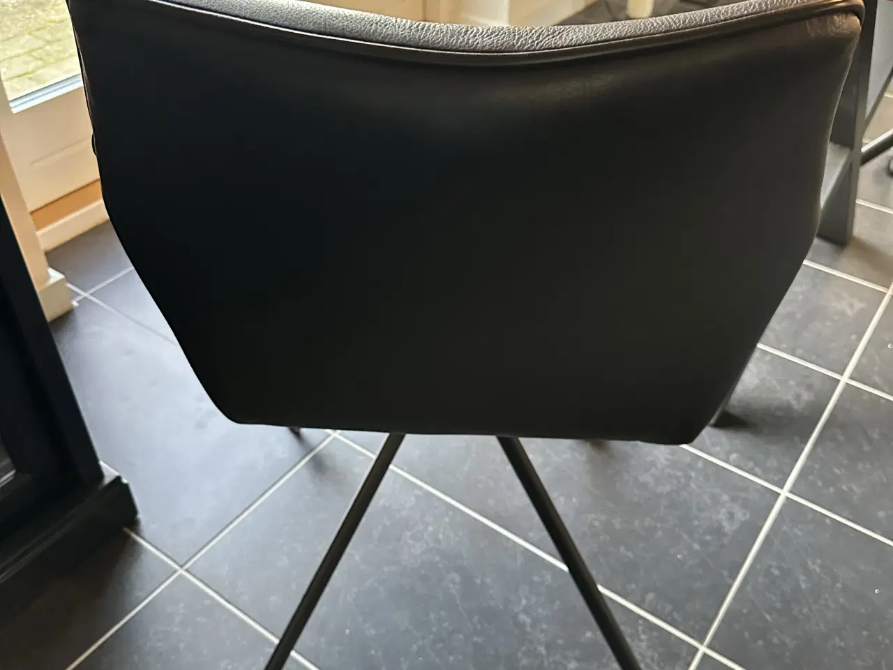 Billede 3 - Spisebordsstole i læder