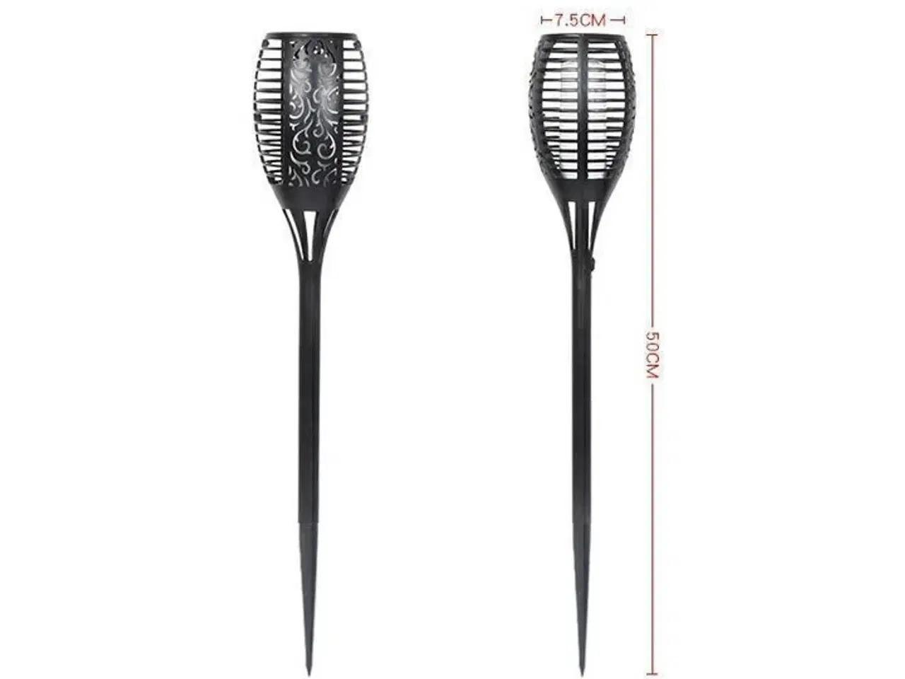 Billede 2 - 8 stk. LED havelygte med flammende lys