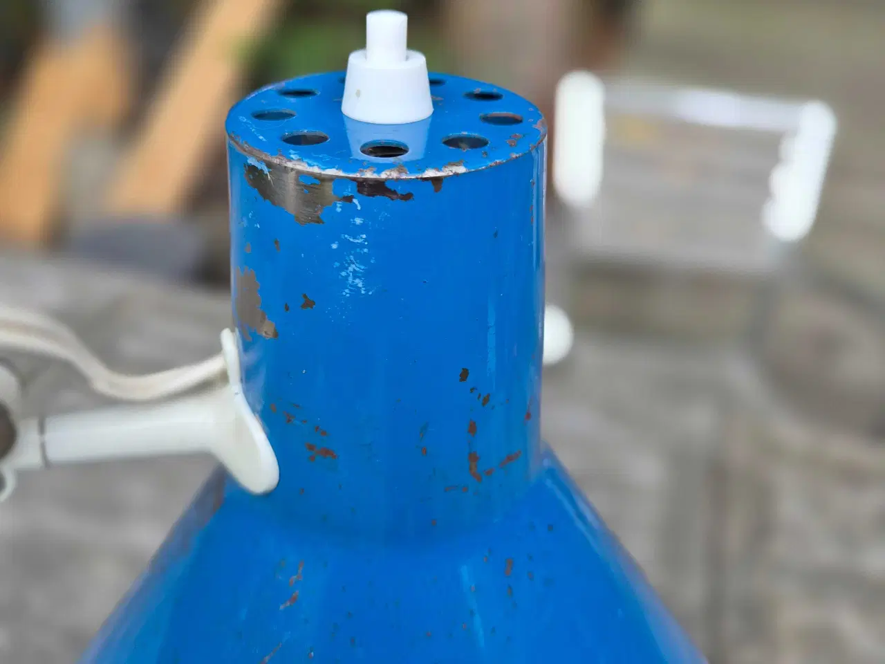 Billede 6 - Blå arkitektlampe med rustikt udtryk