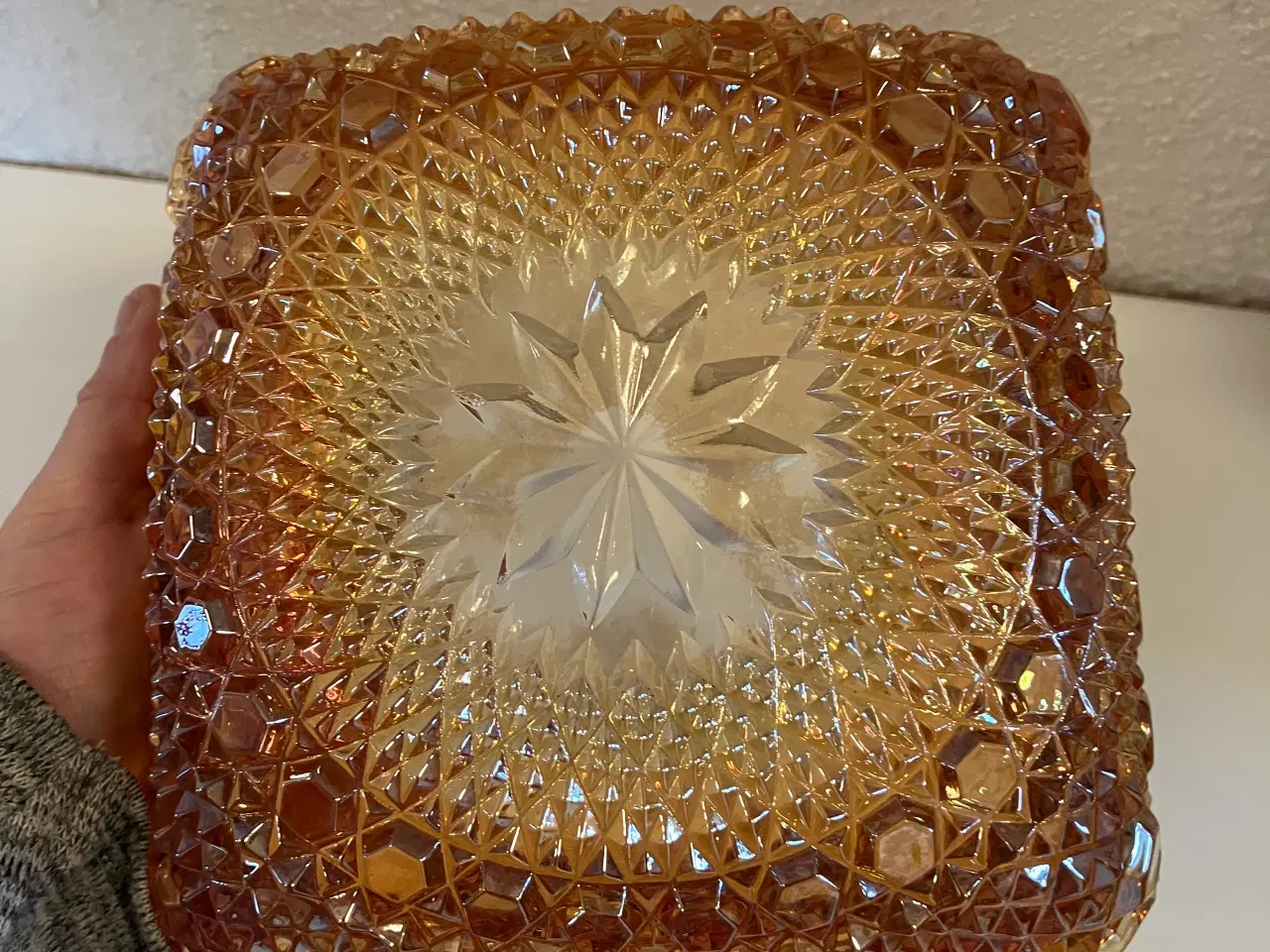 Billede 3 - Ravfarvet glasskål