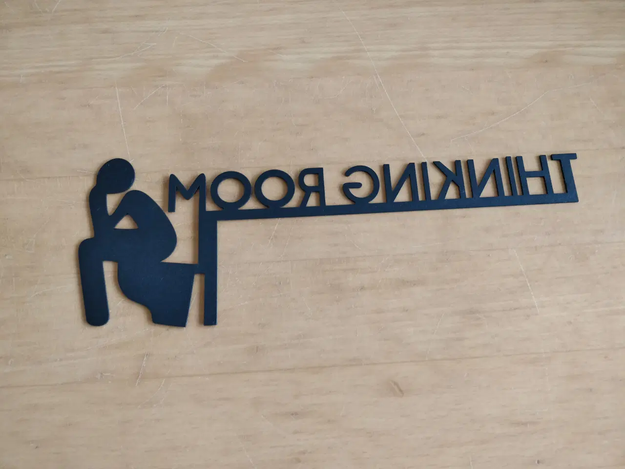 Billede 2 - Thinking room, metal skilt