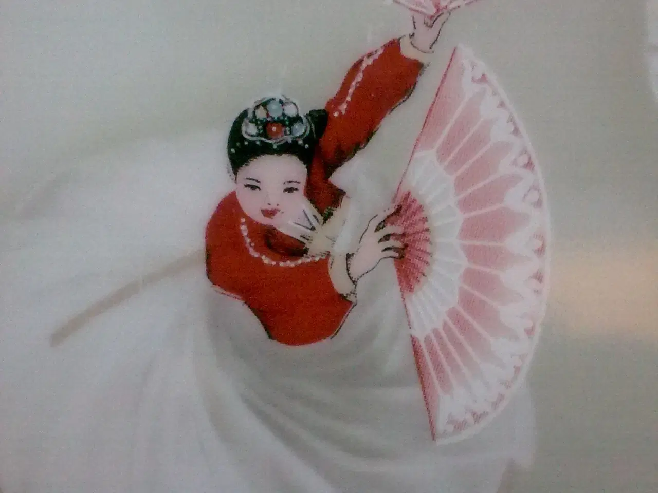 Billede 12 - Kina tallerken håndmalet m guld & sommerfugl