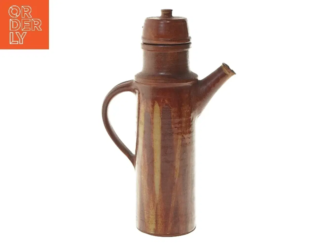 Billede 1 - Keramikkande med låg (str. Ø 8,5x30 cm)