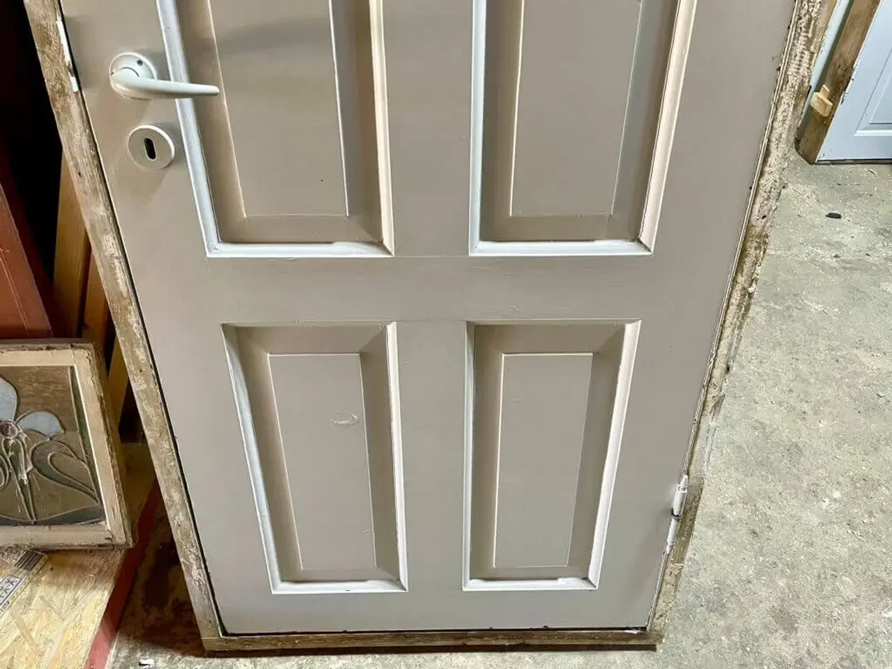 Billede 4 - Original, højrehængt Dannebrogsdør m. karm