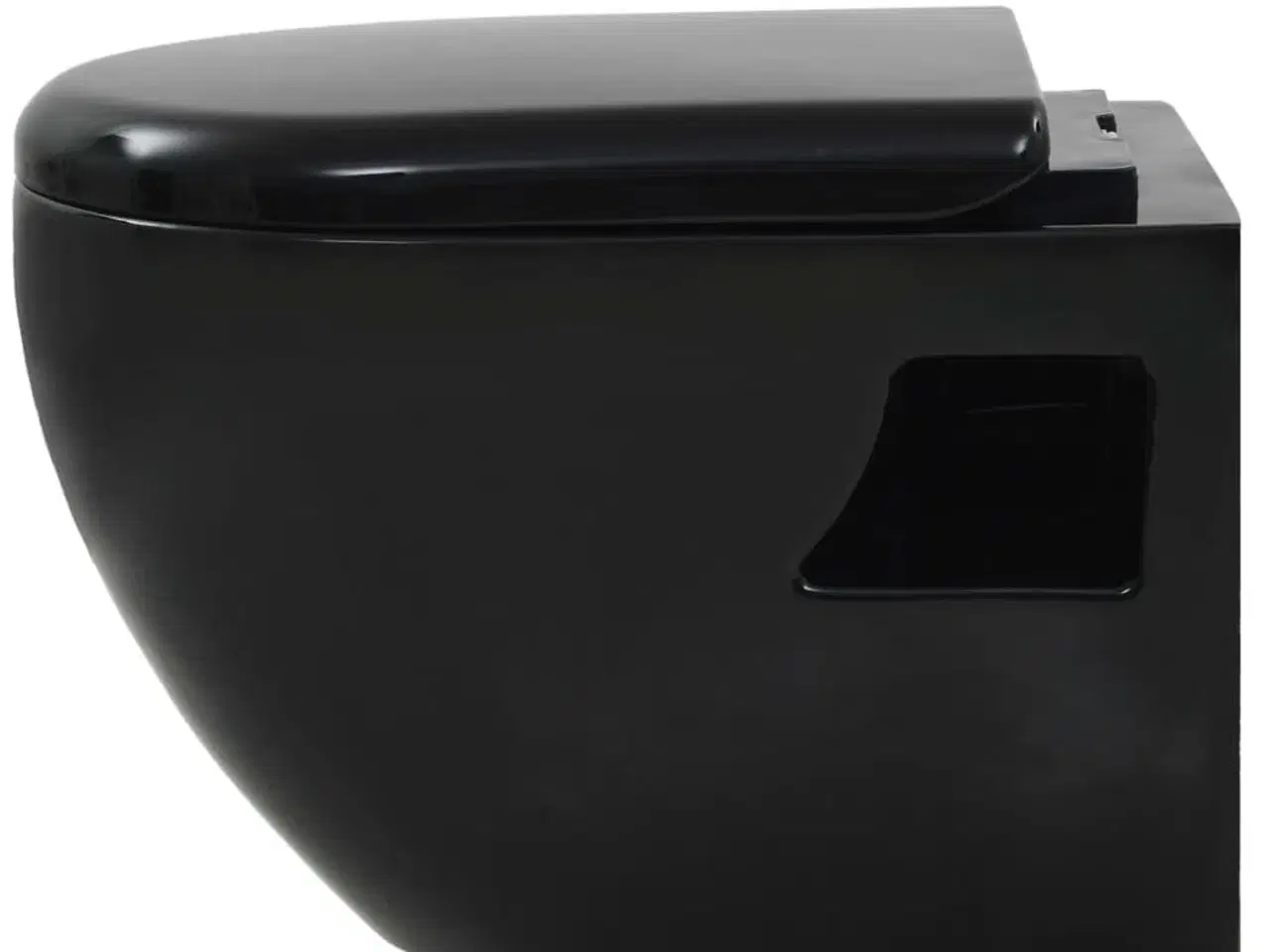 Billede 7 - Væghængt toilet med skjult cisterne keramisk sort