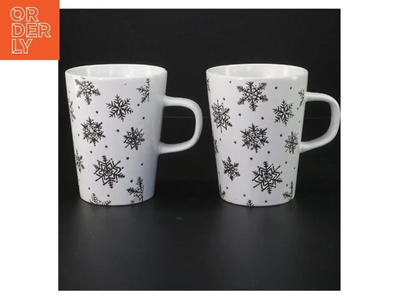 Billede 1 - Krus med snefnug fra Marie Sohl (str. 11 cm. 2 styk)