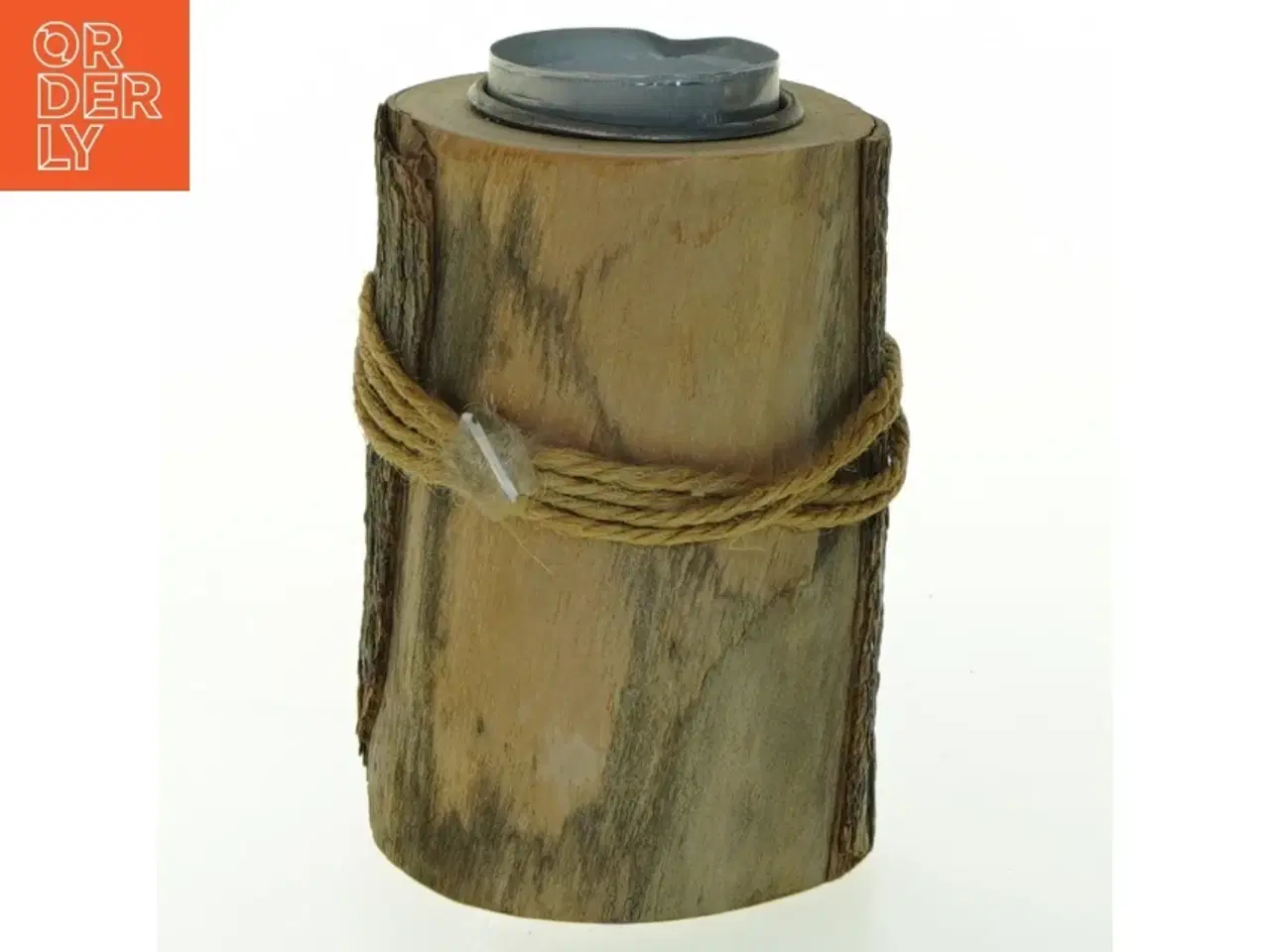 Billede 2 - Træ-lysestage (str. H. 10 cm ø. 7 cm)