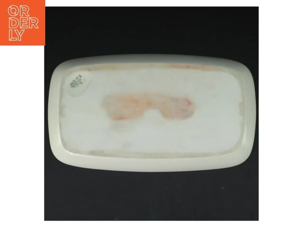 Billede 4 - Porcelæn fad med blomstermotiv fra B&G (str. 27,5 x 15,5 cm)