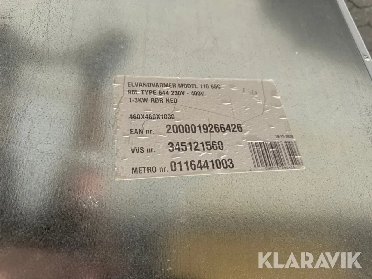 Billede 8 - Vandvarmere Metro Therm Type 844 - 400 Volt