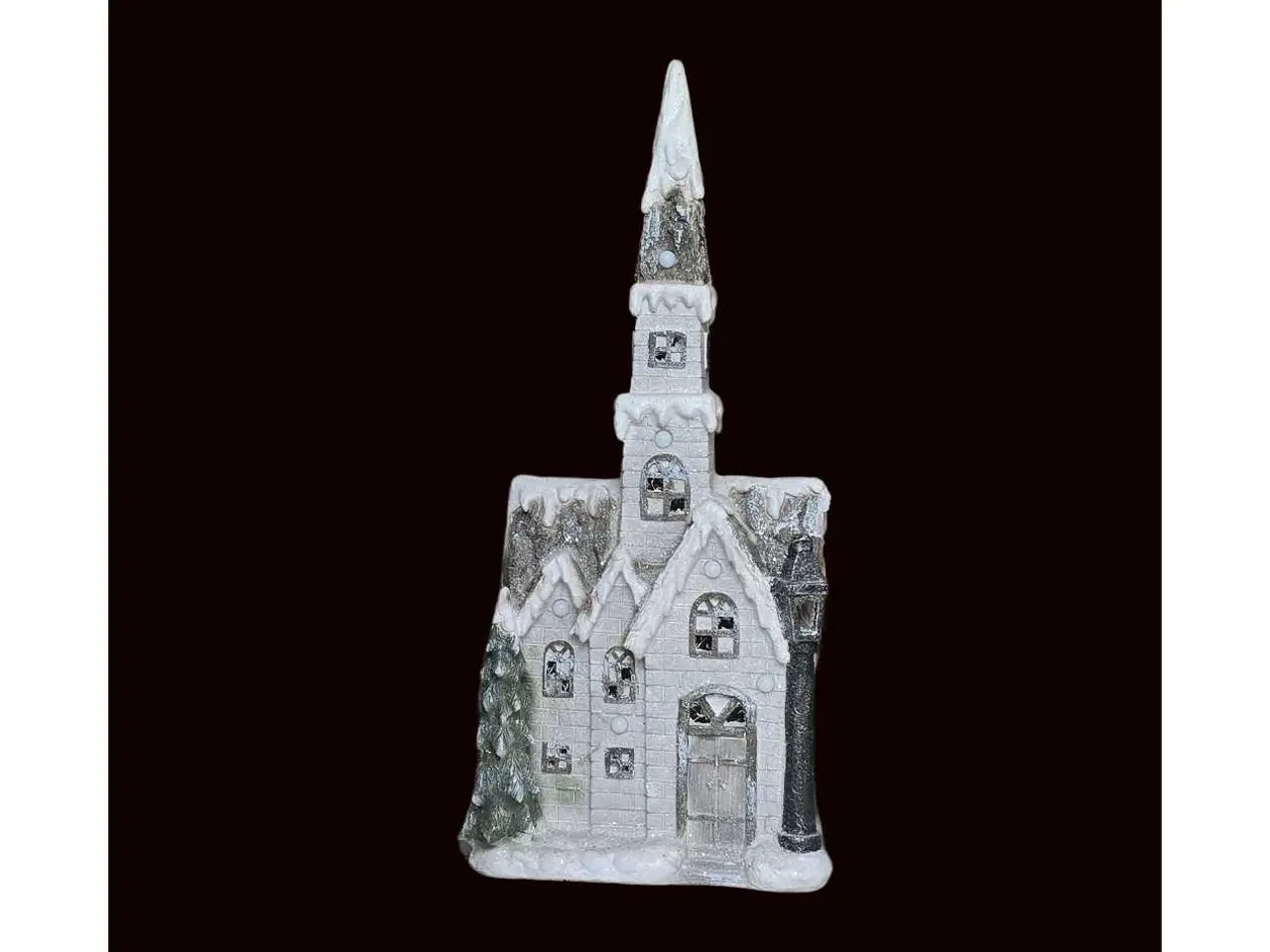 Billede 2 - Julekirke med lys 90 cm høj