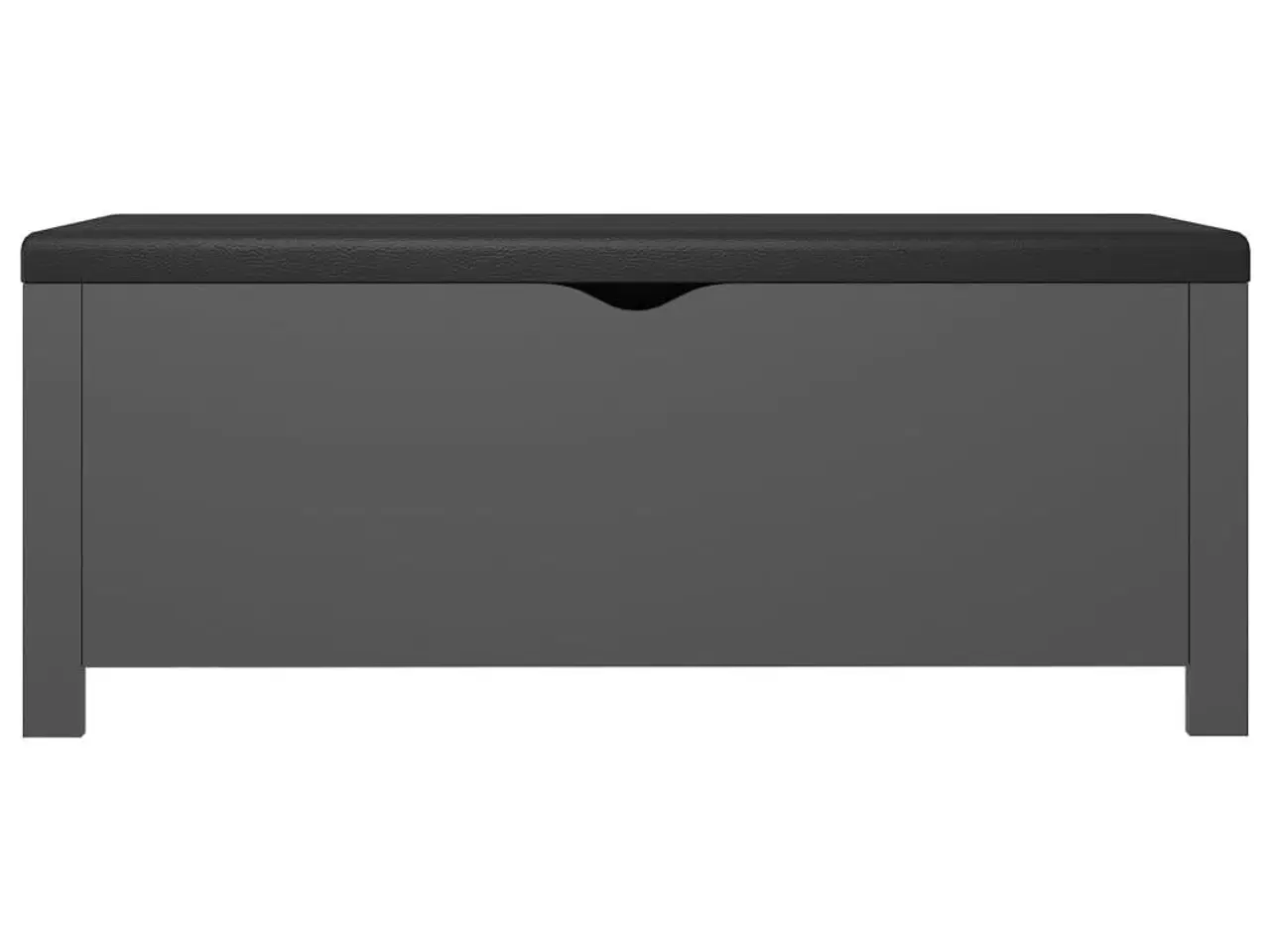 Billede 5 - Opbevaringsboks med hynde 105x40x45 cm konstrueret træ grå