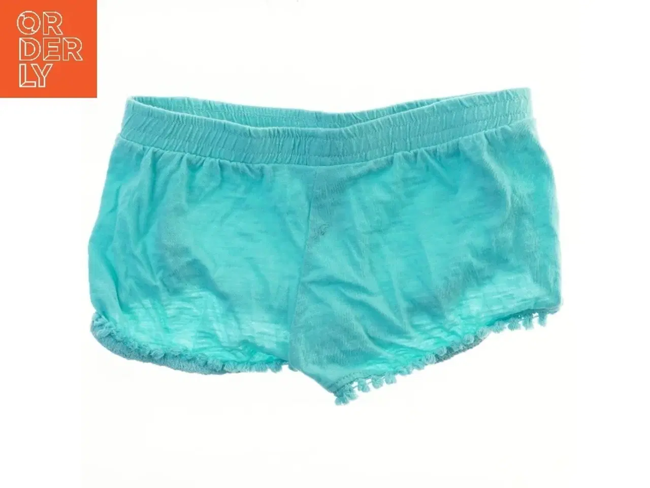 Billede 2 - Turkise shorts med elastik og kvastkant fra Jumbo (str. 104)