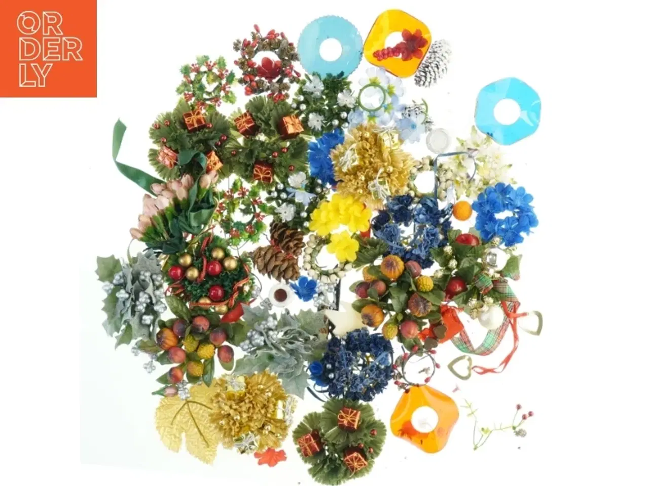 Billede 3 - Kunstig blomsterkranse (str. mix )