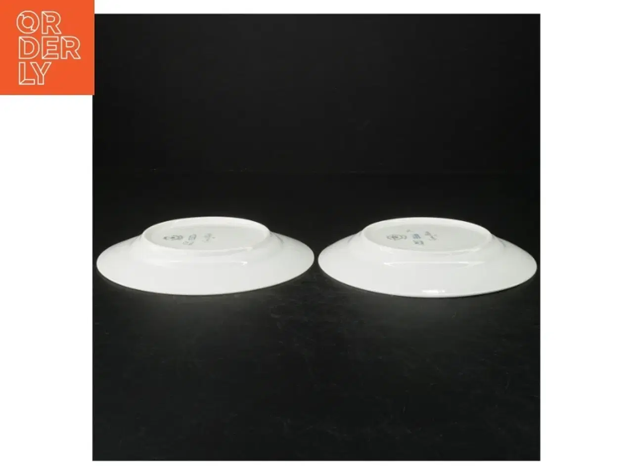 Billede 3 - Grøn Melodi RC Porcelænsmiddagstallerkener med plante dekoration fra Royal Copenhagen (str. Ø. 17 cm)