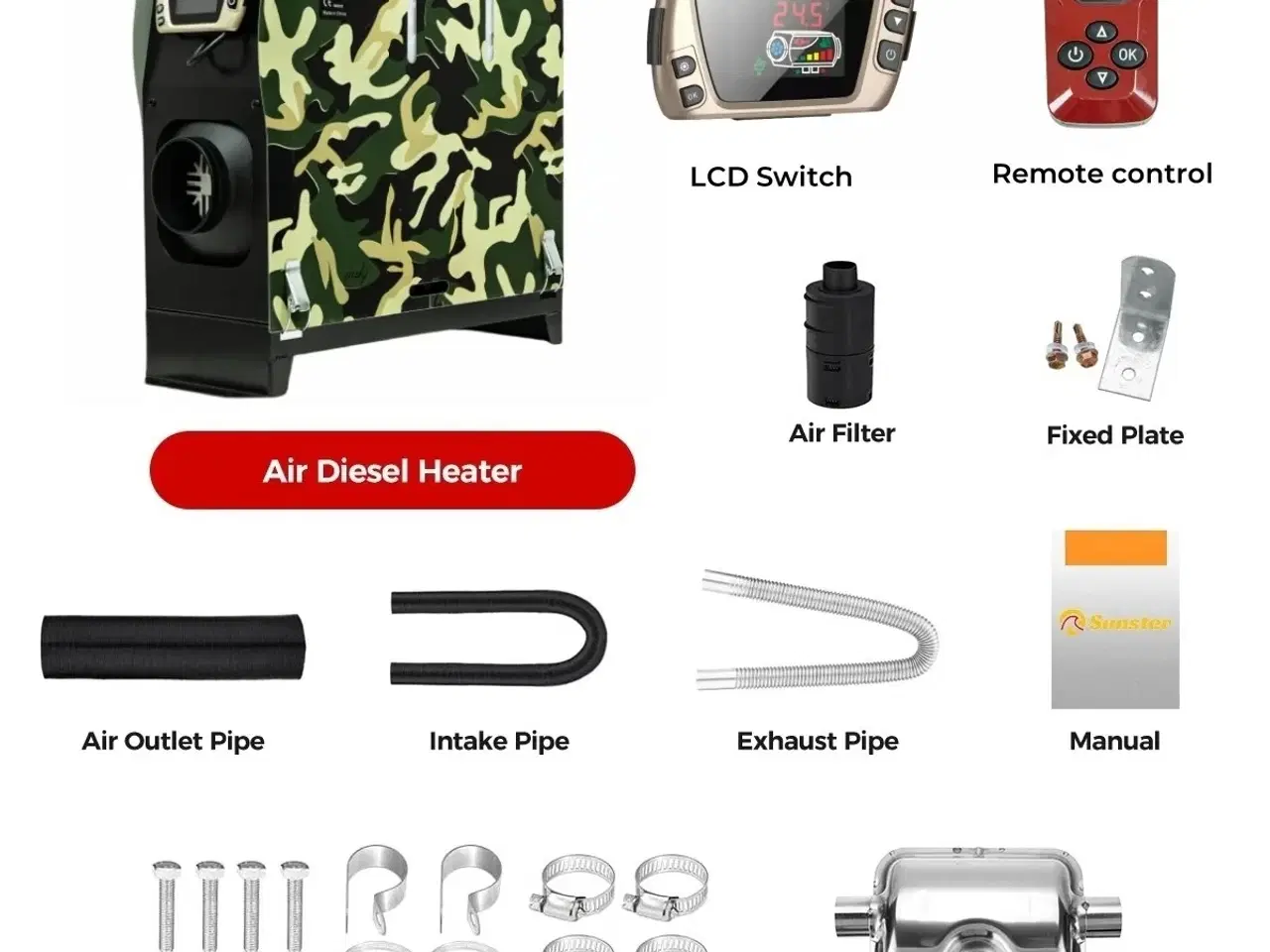 Billede 2 - Sunster A2018GT 8kW Dieselfyr 12V – All-in-One