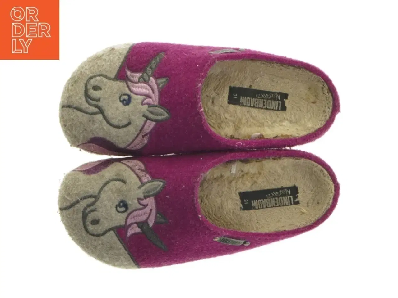 Billede 5 - Børne-slippers str. 31 med enhjørning motiv fra Lindenbaum (str. 31 )