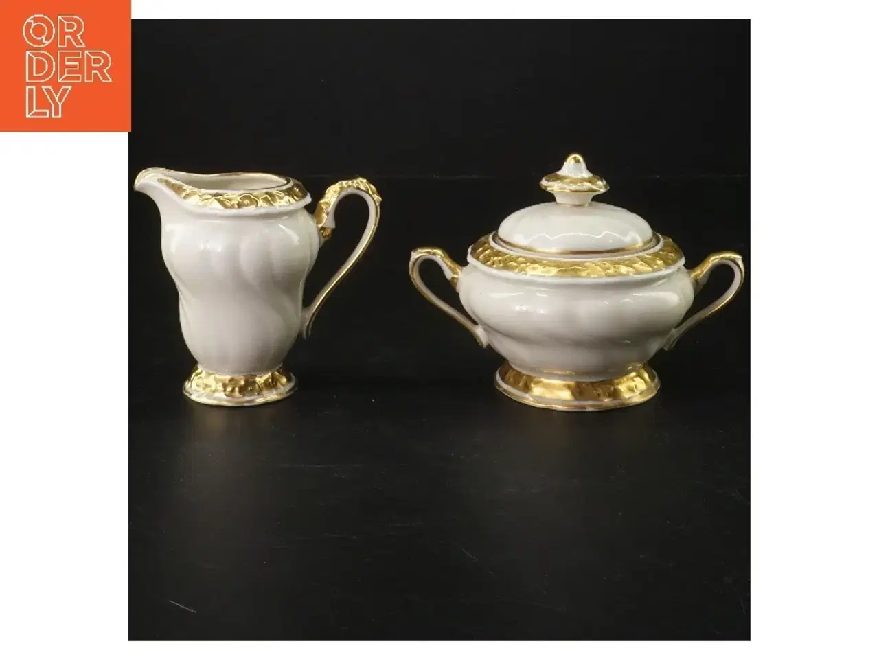 Billede 1 - Kande og sukkerskål sæt fra Edelweiß (str. Ø 9x h10 og Ø6xh9 cm)