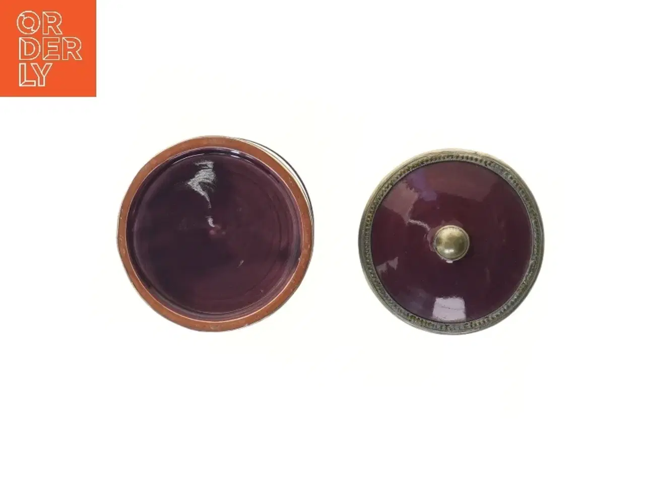 Billede 4 - Antik krukke med låg (str. Ø 12 cm længde 15 cm)