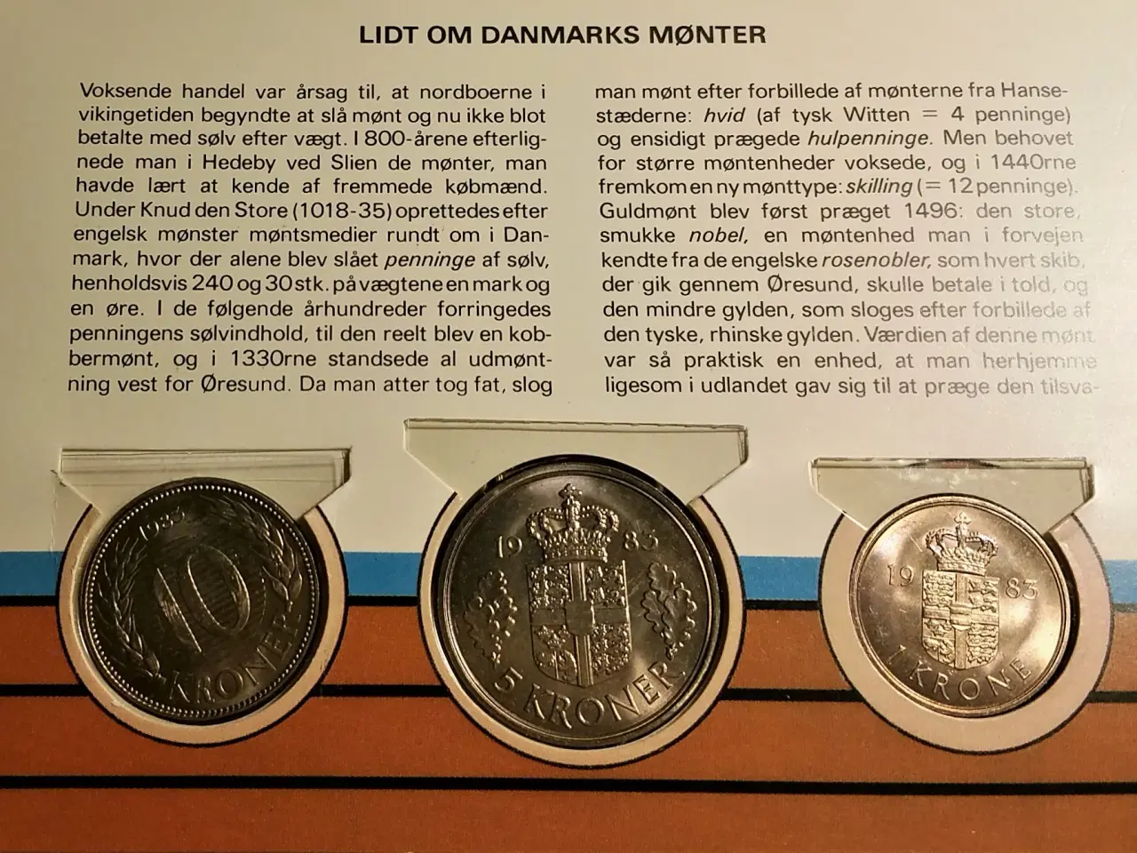 Billede 3 - MARGRETHE II  HANDELSBANKEN  MØNTSÆT 1980 - 1988